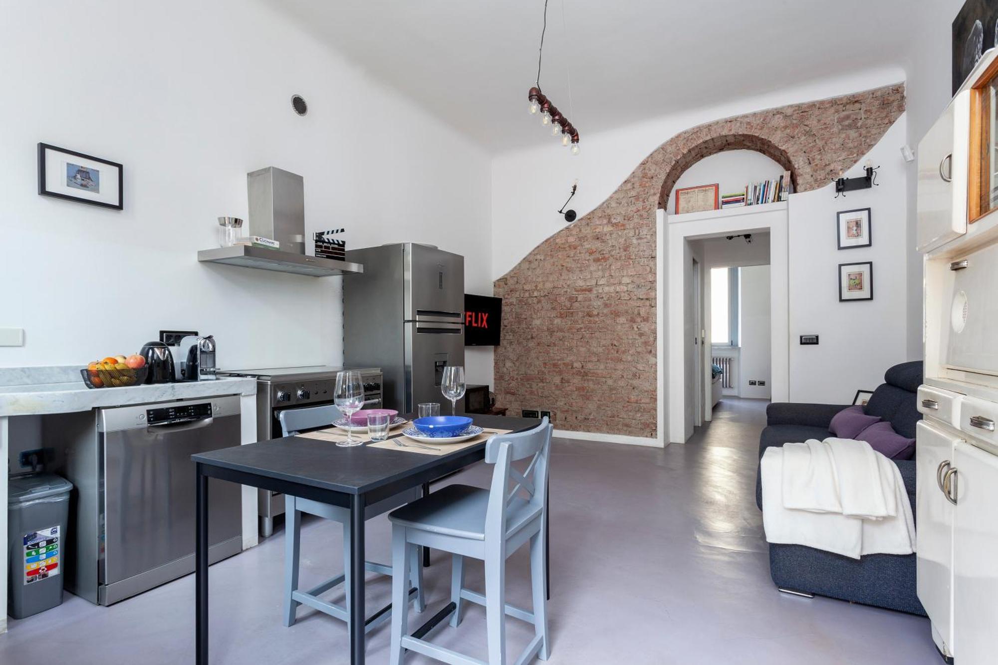 Stylish Industrial Flat Apartment Milan Exterior photo